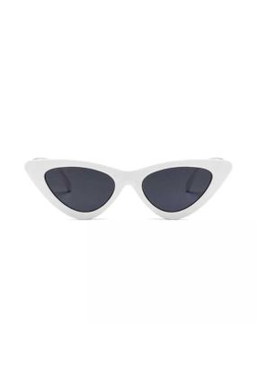 عینک آفتابی سفید زنانه 49 UV400 مات گربه ای کد 368845526