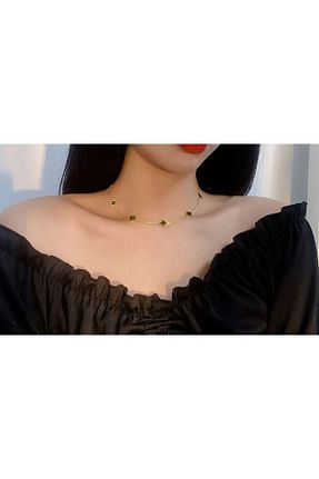 گردنبند استیل ( فولاد ) مشکی زنانه استیل (فولاد) xesha - کد 774138138