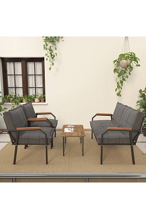 ست باغچه طوسی فلزی Mygusi - کد 774562891