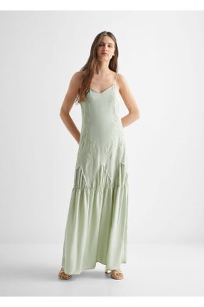 لباس سبز زنانه بافت رگولار آستین-بلند کد 774440265