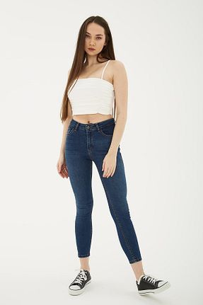 شلوار جین آبی زنانه رگولار Fashion Friends - کد 759130860