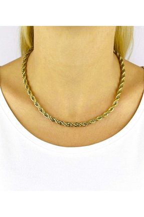 گردنبند استیل ( فولاد ) طلائی زنانه استیل (فولاد) Pelek Butik - کد 774652445