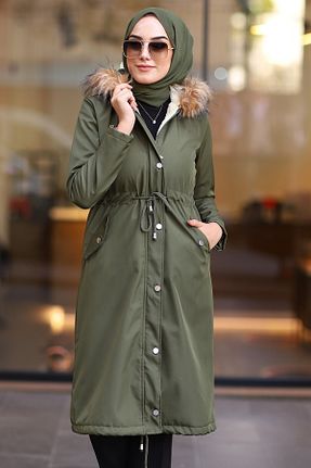 کاپشن حجاب خاکی زنانه پلی استر InStyle - کد 58613163