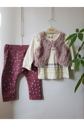 ست نوزادی بنفش بچه گانه پنبه ای Deco Kids Wear - کد 774973677