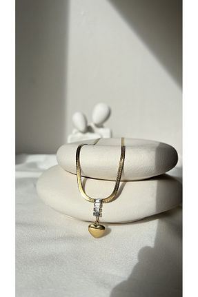 گردنبند استیل ( فولاد ) طلائی زنانه استیل (فولاد) Ebru Atelier - کد 774962062