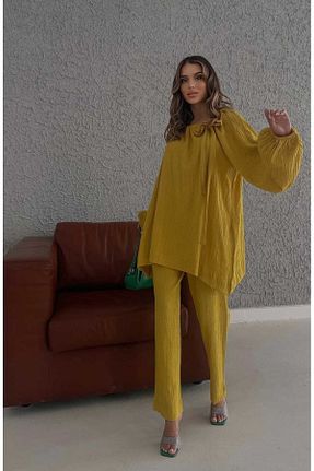 ست بالاتنه و پائین تنه سبز زنانه بافتنی Madamebet - کد 774050675