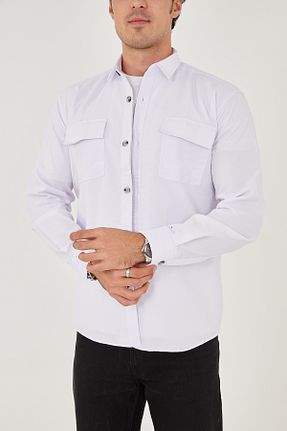 پیراهن سفید مردانه رگولار ENZİM JEANS - کد 774004912