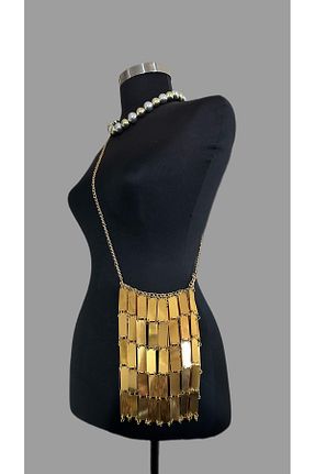 کیف مجلسی طلائی زنانه Maiden design - کد 773636947