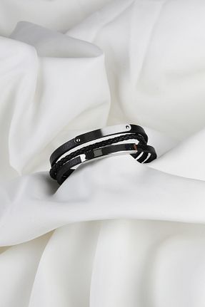دستبند استیل (فولاد) مشکی مردانه Cuerro - کد 774313372