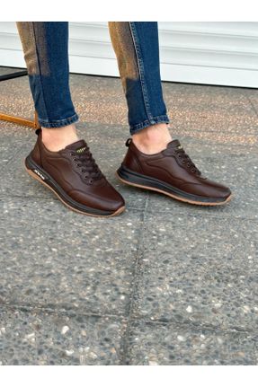 کفش کژوال قهوه ای مردانه چرم طبیعی پاشنه کوتاه ( 4 - 1 cm ) پاشنه ساده کد 774625442