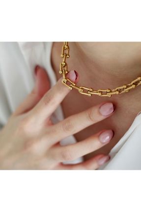 گردنبند جواهر طلائی زنانه کد 774745466