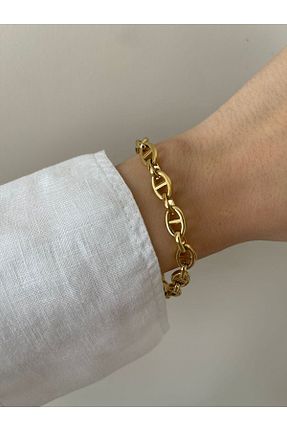 دستبند جواهر طلائی زنانه استیل (فولاد) ZWEIG - کد 775015006