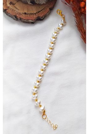 دستبند جواهر سفید زنانه مروارید MARCİELO Accessories - کد 775167524