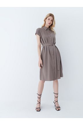 لباس قهوه ای زنانه بافتنی Fiore Viola - کد 775269892
