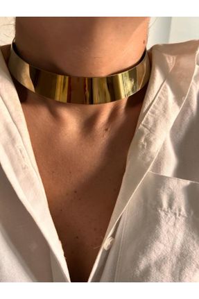 گردنبند استیل طلائی زنانه استیل ضد زنگ کد 775338903