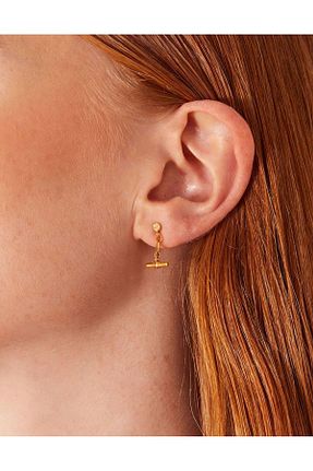 گوشواره جواهر طلائی روکش طلا Accessorize - کد 463375531