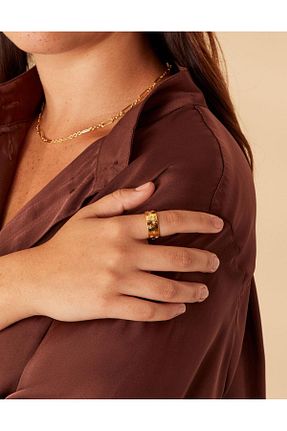انگشتر جواهر طلائی زنانه روکش طلا Accessorize - کد 369707899