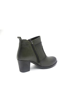 بوت / نیم بوت سبز زنانه چرم خالص Scavia - کد 775543842