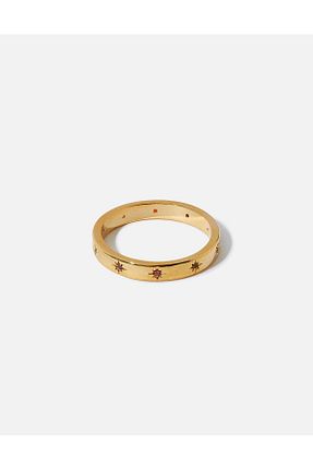 انگشتر جواهر طلائی زنانه روکش طلا Accessorize - کد 348306504