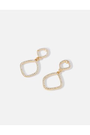 گوشواره جواهر طلائی لزران Accessorize - کد 462835189