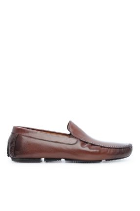 کفش کژوال قهوه ای مردانه چرم طبیعی پاشنه کوتاه ( 4 - 1 cm ) پاشنه ساده کد 358472970
