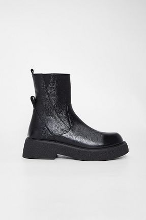 بوت / نیم بوت مشکی زنانه چرم خالص Valmenti - کد 775769092