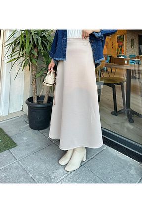 دامن بژ زنانه ساده lurex moda - کد 775768929