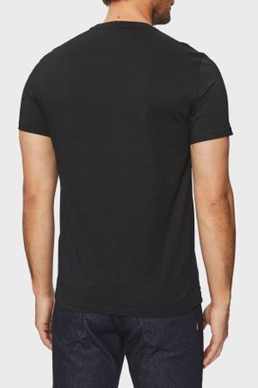 تی شرت مشکی مردانه رگولار یقه گرد کد 775791345