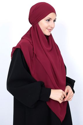 روسری زرشکی شیفون MARQUANT - کد 775802949