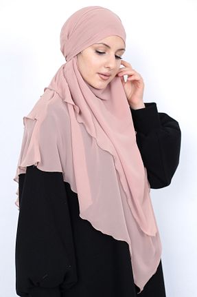 روسری قهوه ای شیفون MARQUANT - کد 775801043