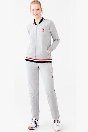 ست گرمکن خاکی زنانه پنبه ای U.S. Polo Assn. - کد 758744628