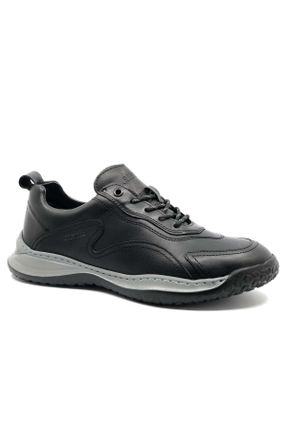 کفش کژوال مشکی مردانه چرم طبیعی پاشنه کوتاه ( 4 - 1 cm ) پاشنه ساده کد 697544372