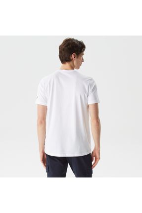 تی شرت سفید مردانه رگولار یقه گرد کد 694802227