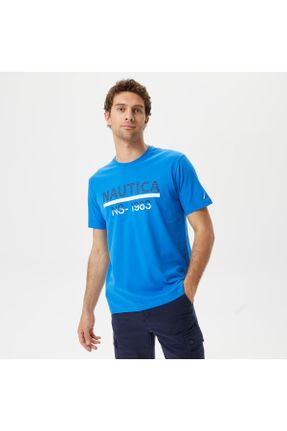 تی شرت آبی مردانه رگولار یقه گرد کد 692243665