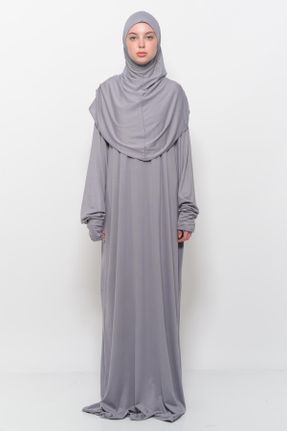لباس طوسی زنانه بافت بافتنی رگولار آستین-بلند کد 736039580