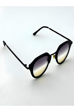 عینک آفتابی مشکی زنانه 50 UV400 تیتانیوم مات هندسی کد 730683910