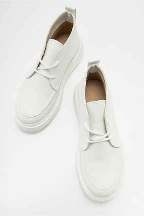 بوت / نیم بوت سفید زنانه چرم مصنوعی luvishoes - کد 775159372