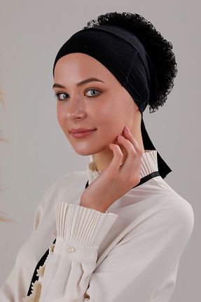 کلاه شنای حجاب مشکی زنانه Melodi Scarf - کد 775322405