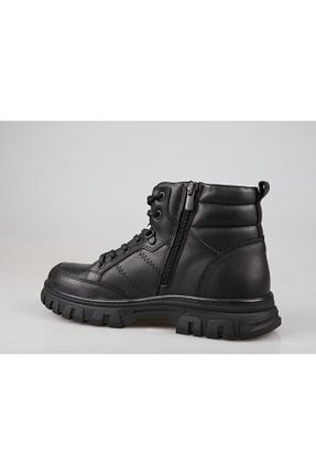 بوت / نیم بوت مشکی مردانه چرم خالص KOMCERO - کد 775435642