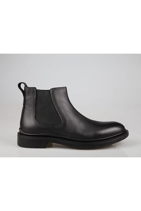 بوت / نیم بوت مشکی مردانه چرم خالص KOMCERO - کد 775440351