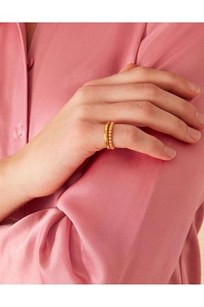 انگشتر جواهر طلائی زنانه روکش طلا Accessorize - کد 462748565