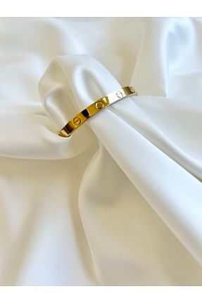دستبند استیل (فولاد) طلائی زنانه استیل (فولاد) Piecears - کد 704487113