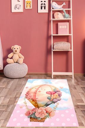 فرش بچه گانه آبی پنبه ای linazaitun - کد 775774742