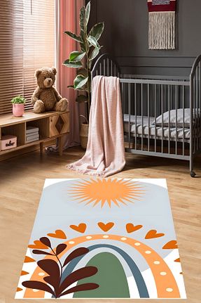 فرش بچه گانه نارنجی پنبه ای Latibule - کد 775765216