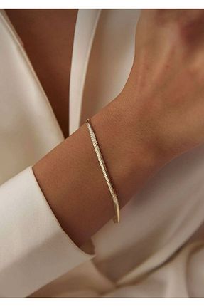 دستبند طلا زرد زنانه 14 عیار myorogold - کد 98532356