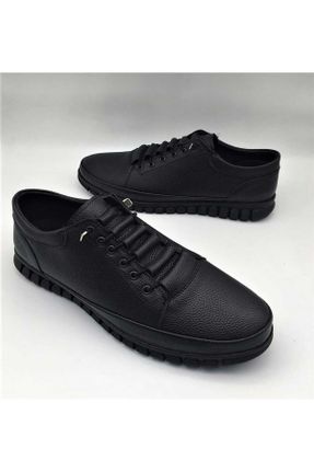 کفش کلاسیک مشکی مردانه چرم مصنوعی پاشنه کوتاه ( 4 - 1 cm ) پاشنه ساده کد 775078456