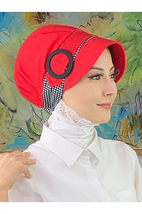 کلاه قرمز زنانه BUTİKAMBAR - کد 775238378