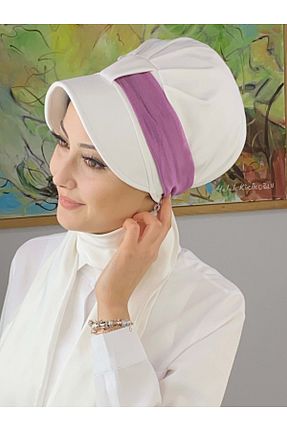 کلاه سفید زنانه BUTİKAMBAR - کد 775227592