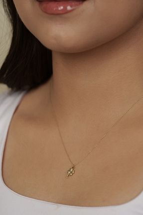 گردنبند طلا زرد زنانه 14 عیار GençTaş Kuyumculuk - کد 775484438