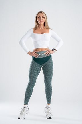 ساق شلواری اسپرت سبز زنانه بلند GYMXPRO - کد 775553382